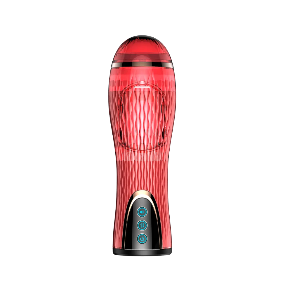 New Electric Telescopic Hands Free Male Masturbation  Cup Intelligent Voice Pocket Pussy