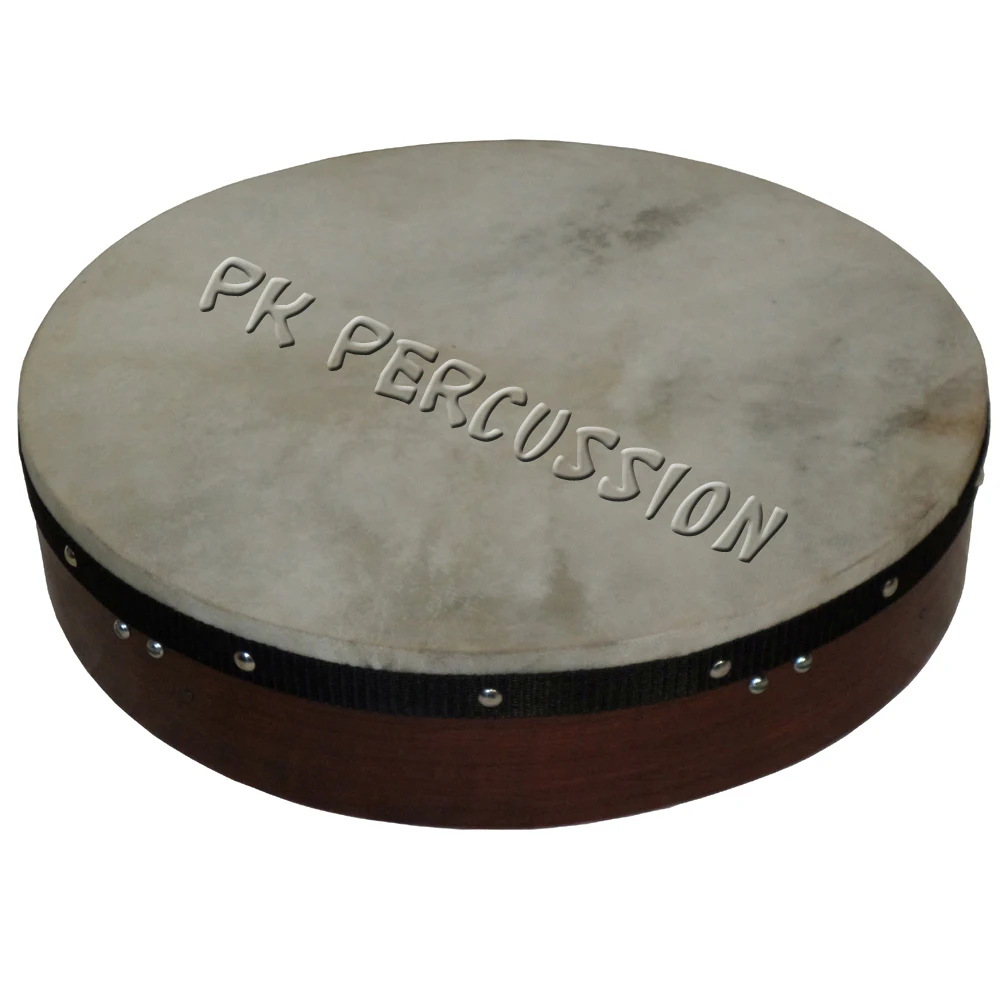 Барабан Bodhran 16 дюймов, настраиваемый с отбеленной белой козьей кожей