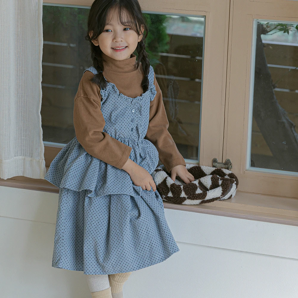 DE MARVI Kids Toddler Half turtleneck pola T-shirts Boys Girls Winter Fashion Wholesale Korean Manufacturer MADE IN KORE