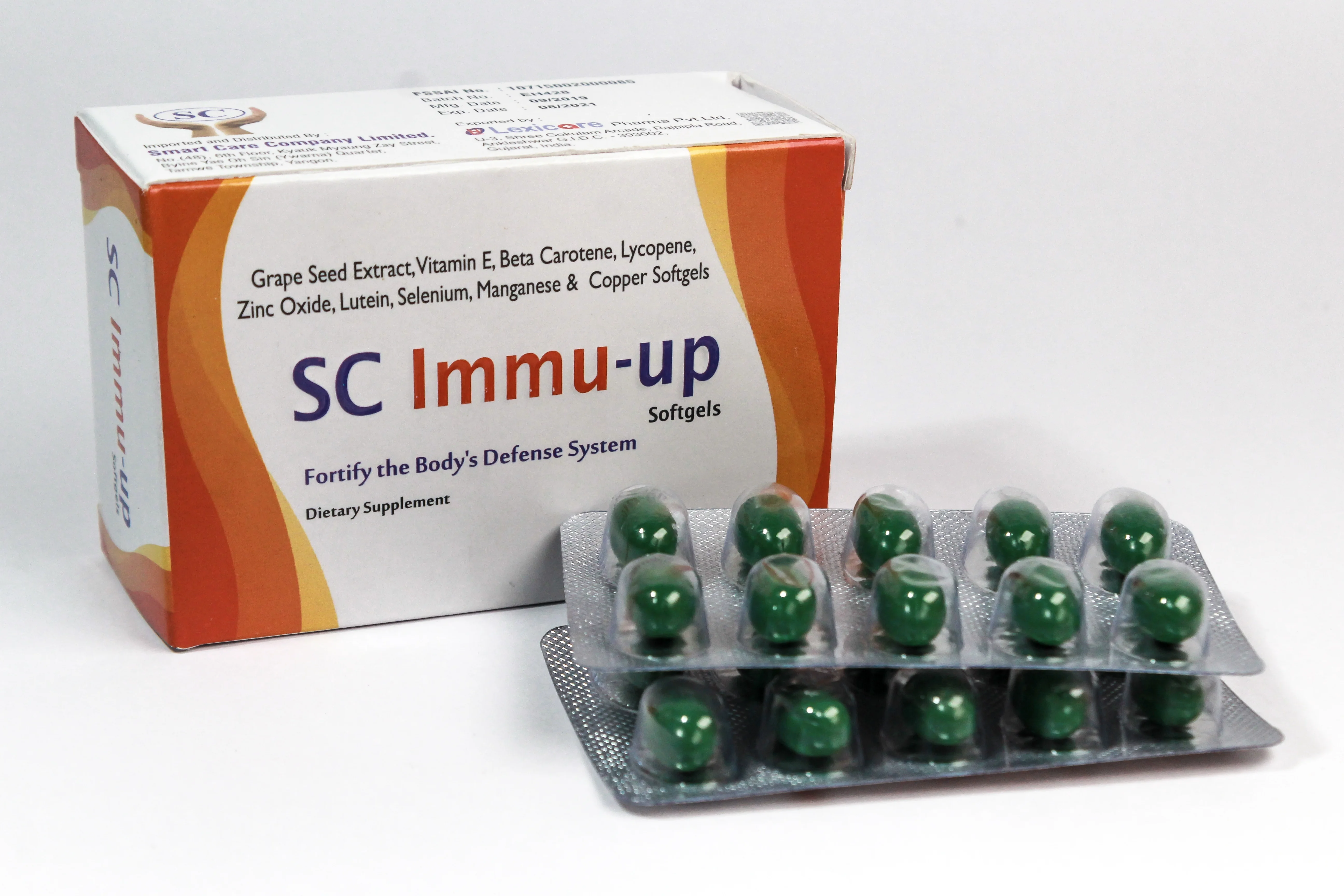 Premium Quality with Private Labeling Grape Seed Extract Vitamin E Beta Carotene Lycopene Soft gel Capsule for Immunity.