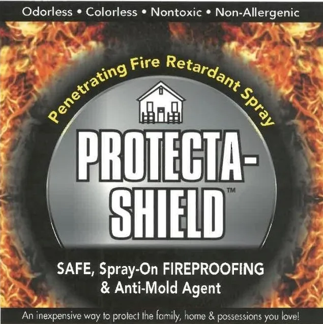 Бесцветный нетоксичный огнестойкий спрей Protecta-Shield, не вызывает аллергии