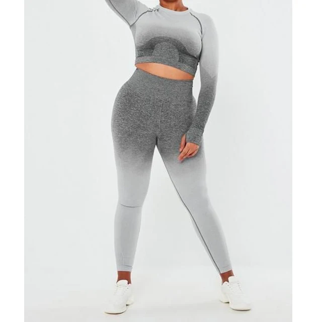 Factory Wholesale Ladies Stretchy Running Training Fitness Women Gym Leggings High Waist Seamless Yoga Set