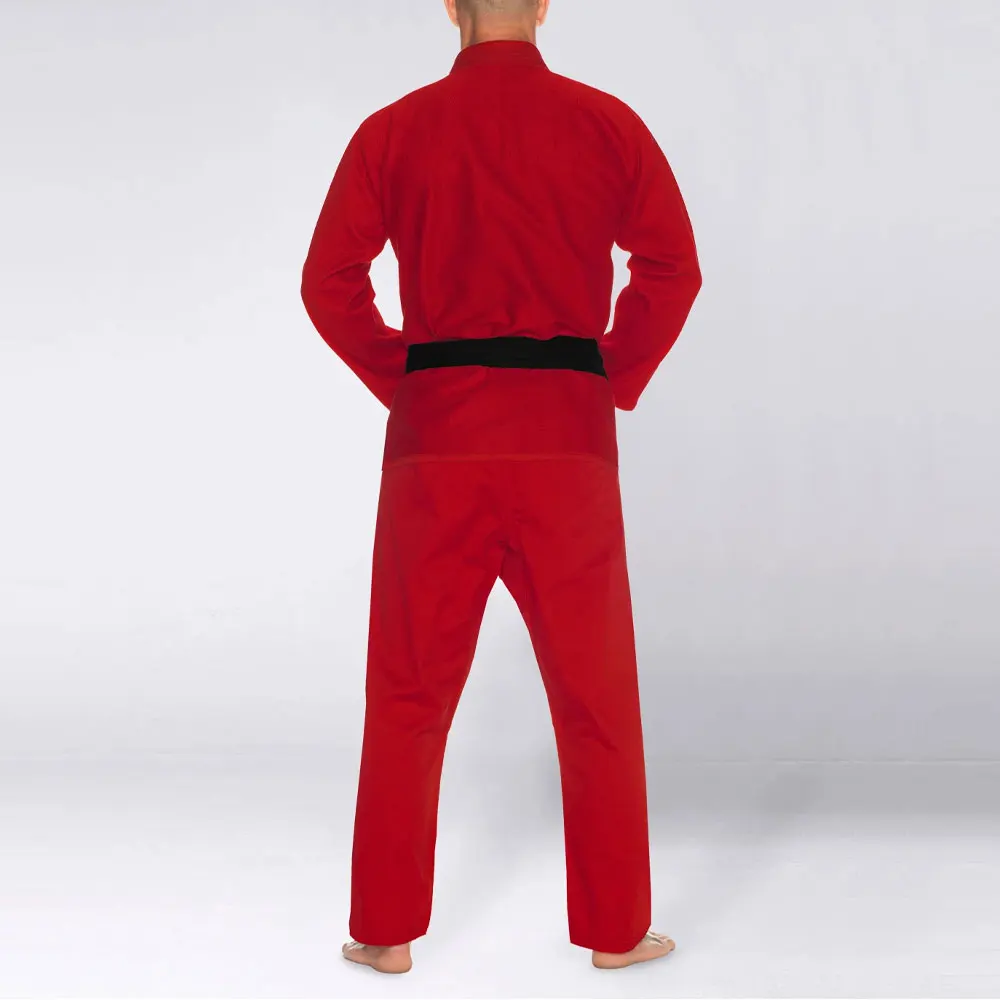 Manufacturer 100% cotton martial arts wear kimono jiu jitsu judo uniform gi student white/blue/red customized color