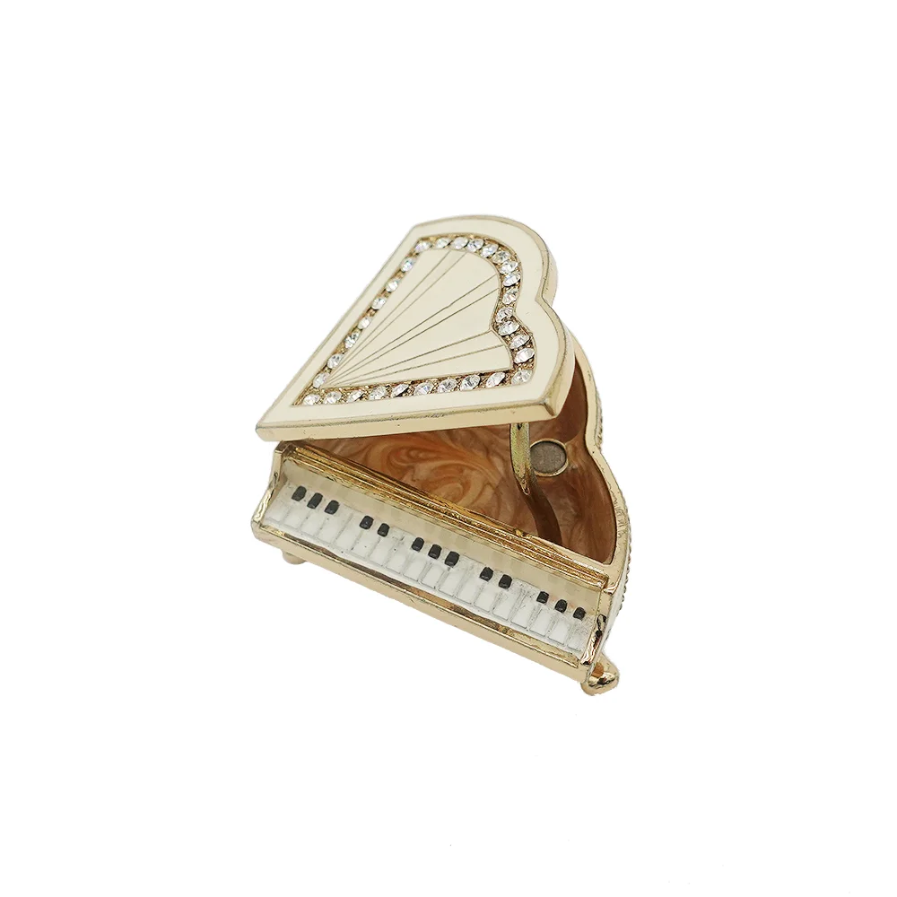 Chinese products wholesale exquisite metal piano trinket box