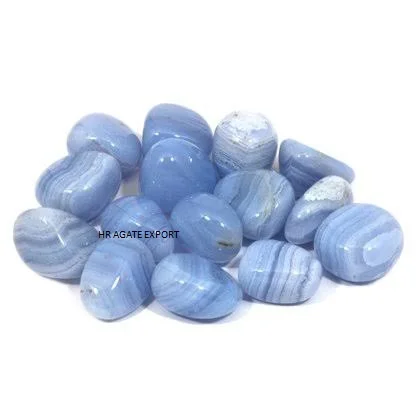 wholesale supplier natural stones crystals healing gemstone agate blue lace agate tumble pebbles for home decoration