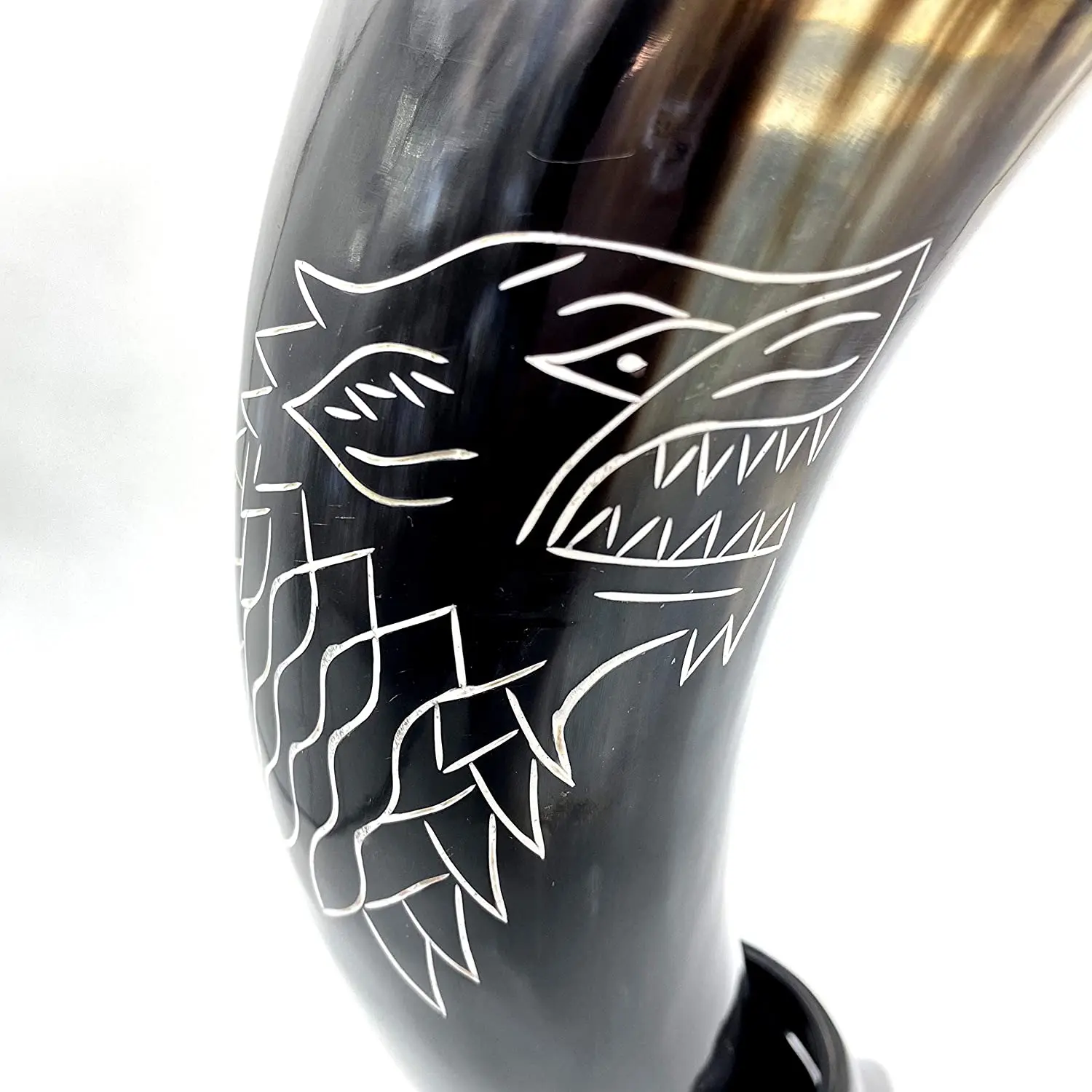 Ручной работы 100% натуральный рог с подставкой дом Старков вдохновил гравировка латунной обод-идеальный Ale Пивная кружка