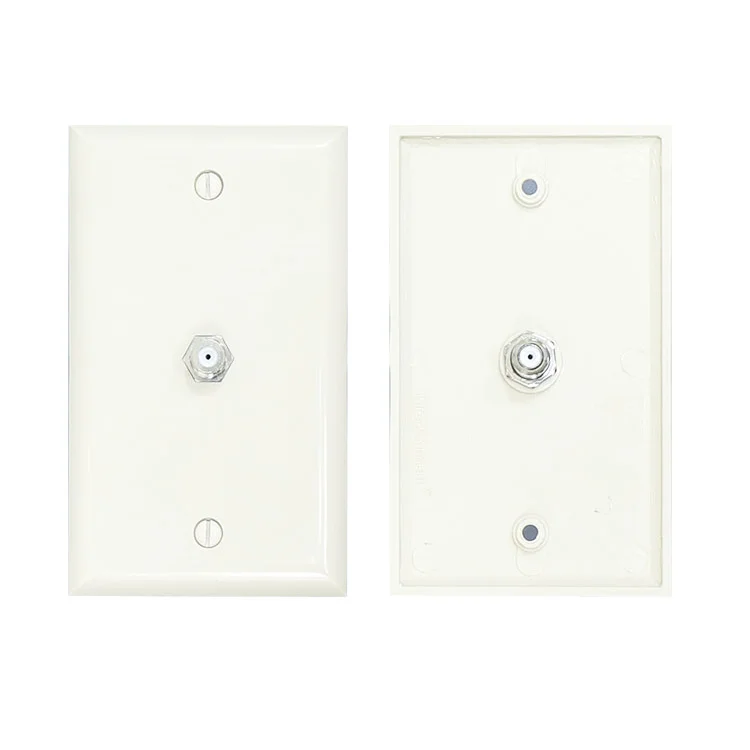 single gang coax connector wall plate for US