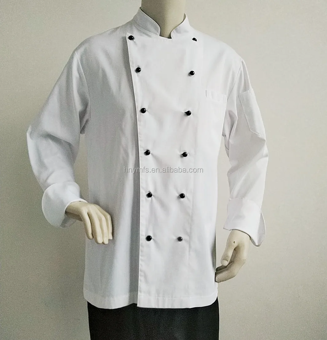 
Wholesales White Apparel Kitchen Chef Kitchen Uniform Fabric Bar Uniforms with Top Quality Fabric 