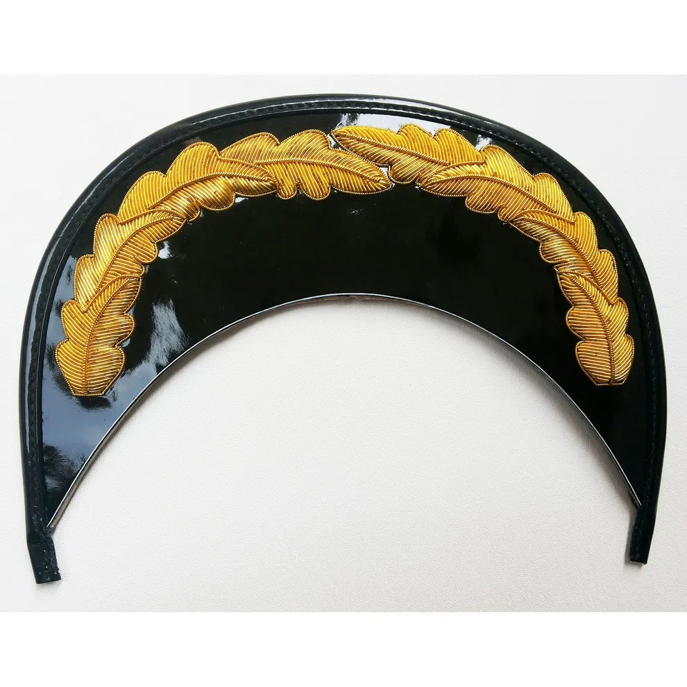 premium quality custom logo embroidery peck hat officer hand made embroidery Hat with insignia Unisex OEM hats