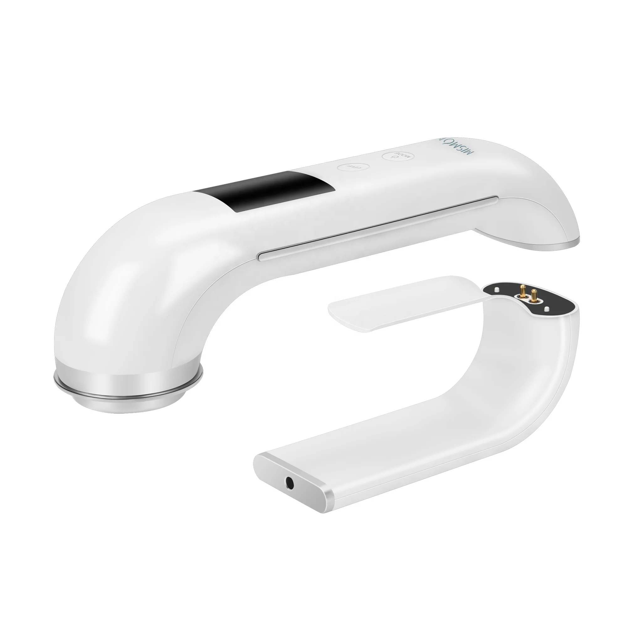 Home use mismon handheld face  beauty device with clean/import/eye care/ems up/rf led/cooling functions