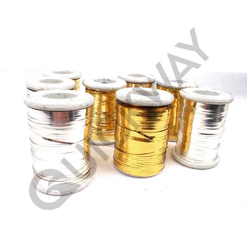 Gold and Silver French Bullion Wire For bullion Wire Flat embroidery Work