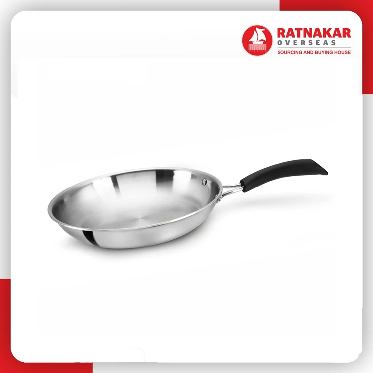 High Quality Durable Stainless Steel Stainless Steel Deep Frying Pan Stainless Steel Fry Pan With Lid For Sale