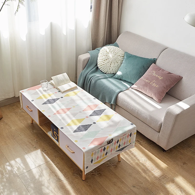 
wholesale customize printed linen cotton fabric decor tea table cloth 