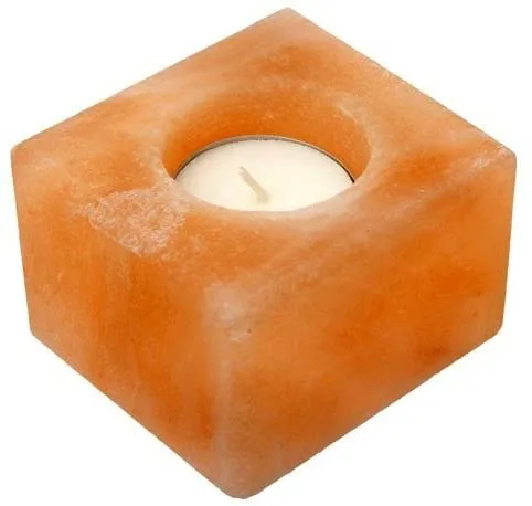 Подсвечник из гималайской соли, подсвечник из гималайского соляного чая, подсвечник из органического материала, имитация под старину