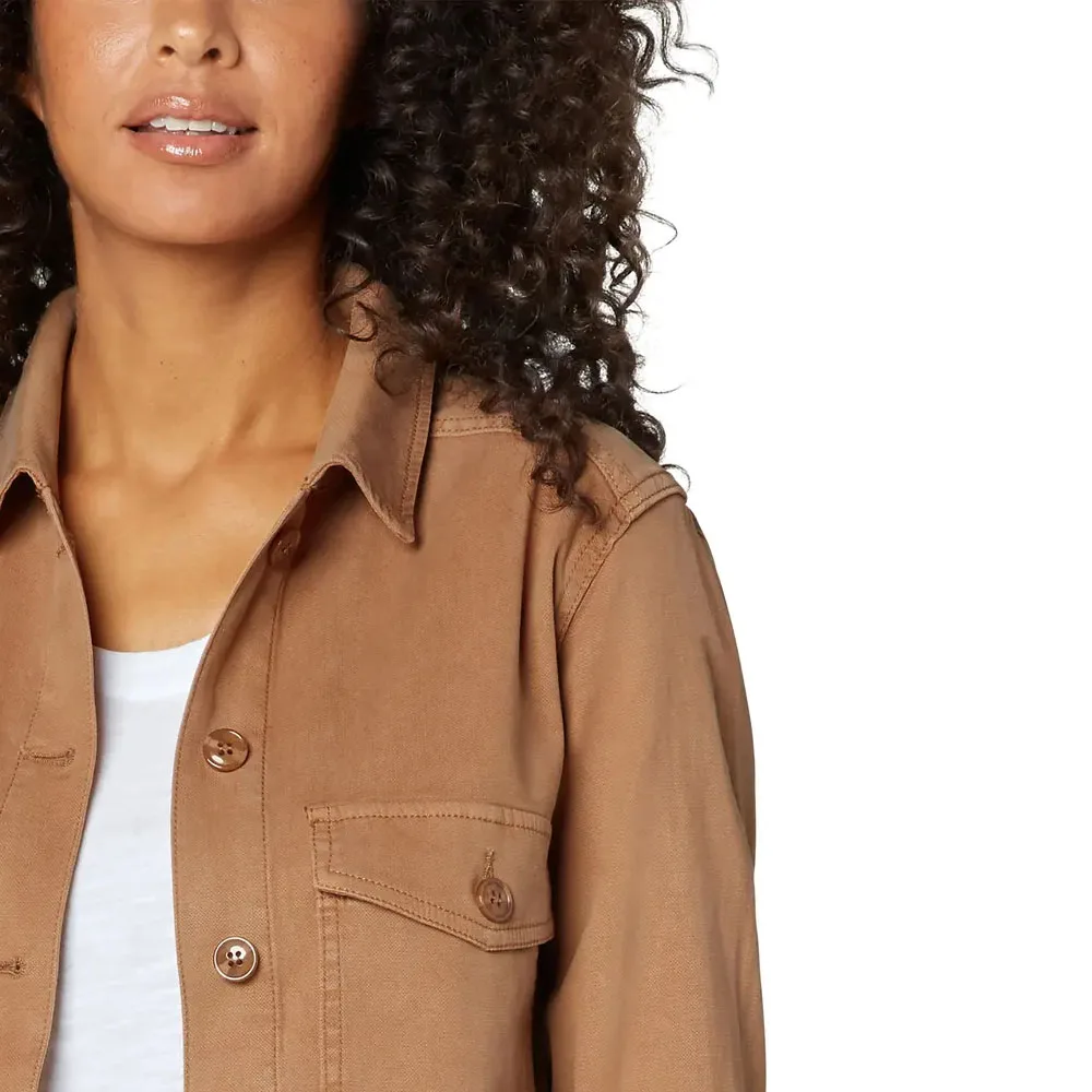 Stretch jeans brown camel Jacket