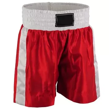 Muay Thai Kick Boxing Thai Shorts Made of Satin Silk Custom Decorative with custom size logo color OEM  lead time
