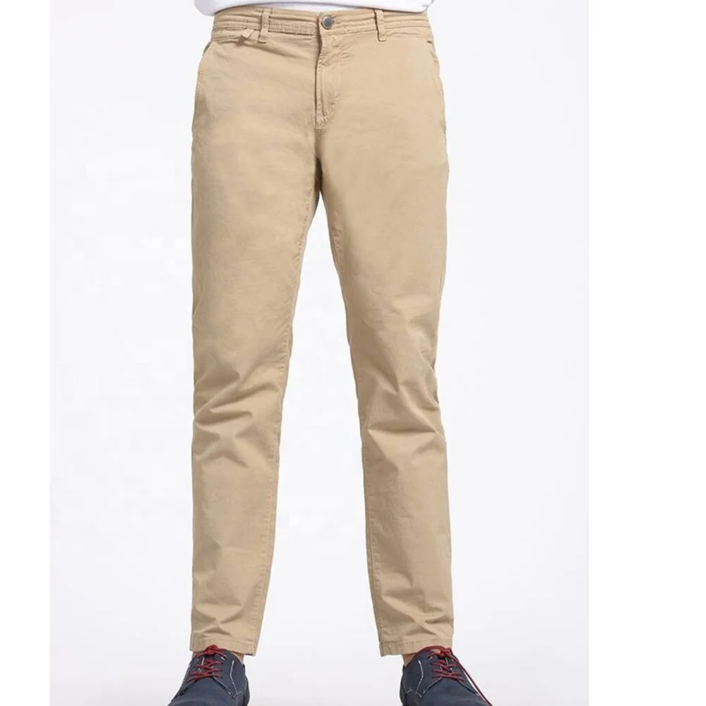 New style OEM Customized Men Logo Leisure Chino Pants Cotton Twill Pant