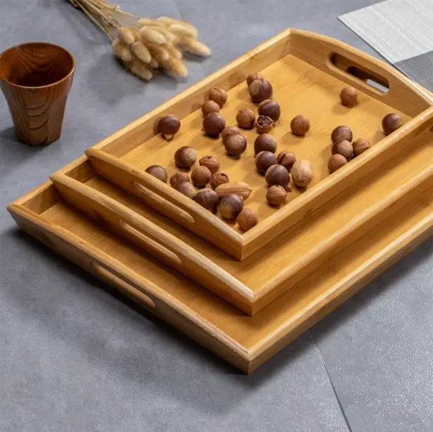 wholesale special bamboo wood tray 100% natural material best sale