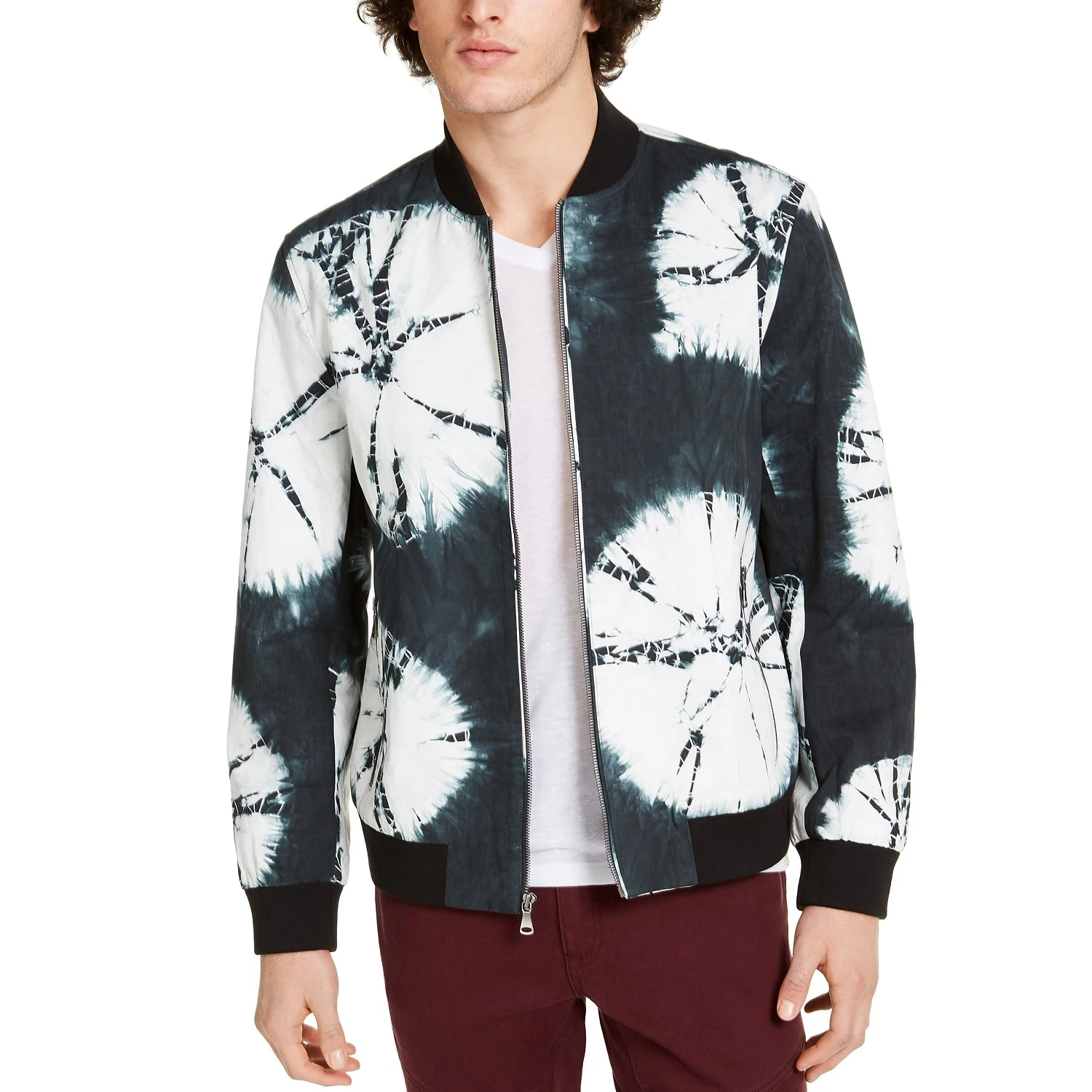 Oversized Floral Sublimated Men Lightweight Bomber Jacket Winter Outerwear Baseball Varsity Jacket
