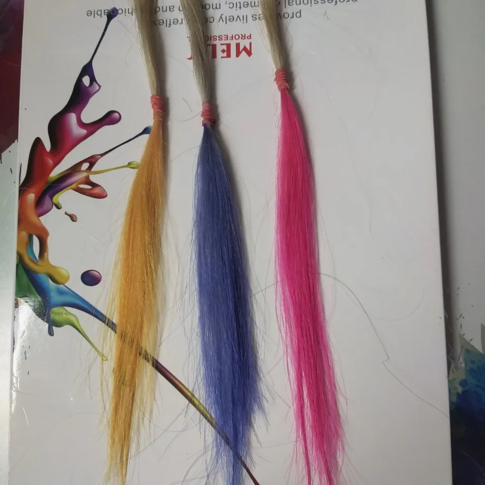  Прямые волосы с эффектом омбре оптом бразильские красные оранжевые зеленые желтые для наращивания