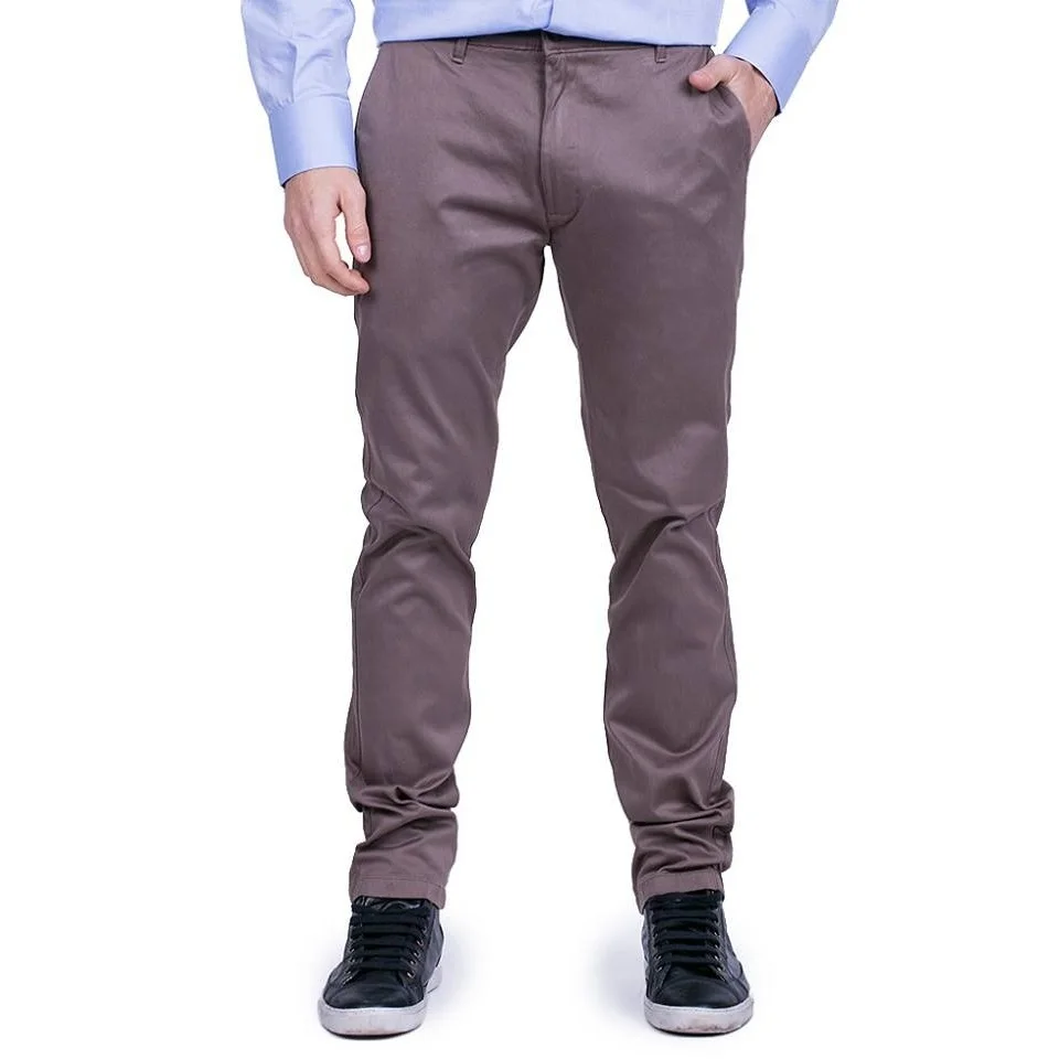 Wholesale Price High Quality Solid Straight Skinny Slim Fit Plain Formal Chino Trousers Pant For Men From Bangladesh