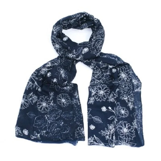 Custom Multicolor Organic  Cotton  Printed scarf Customize print scarf Fashion Ladies   for women men Scarves