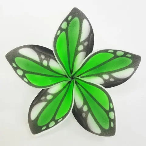 Handmade artificial plumeria frangipani foam flower with unique tattoo high quality