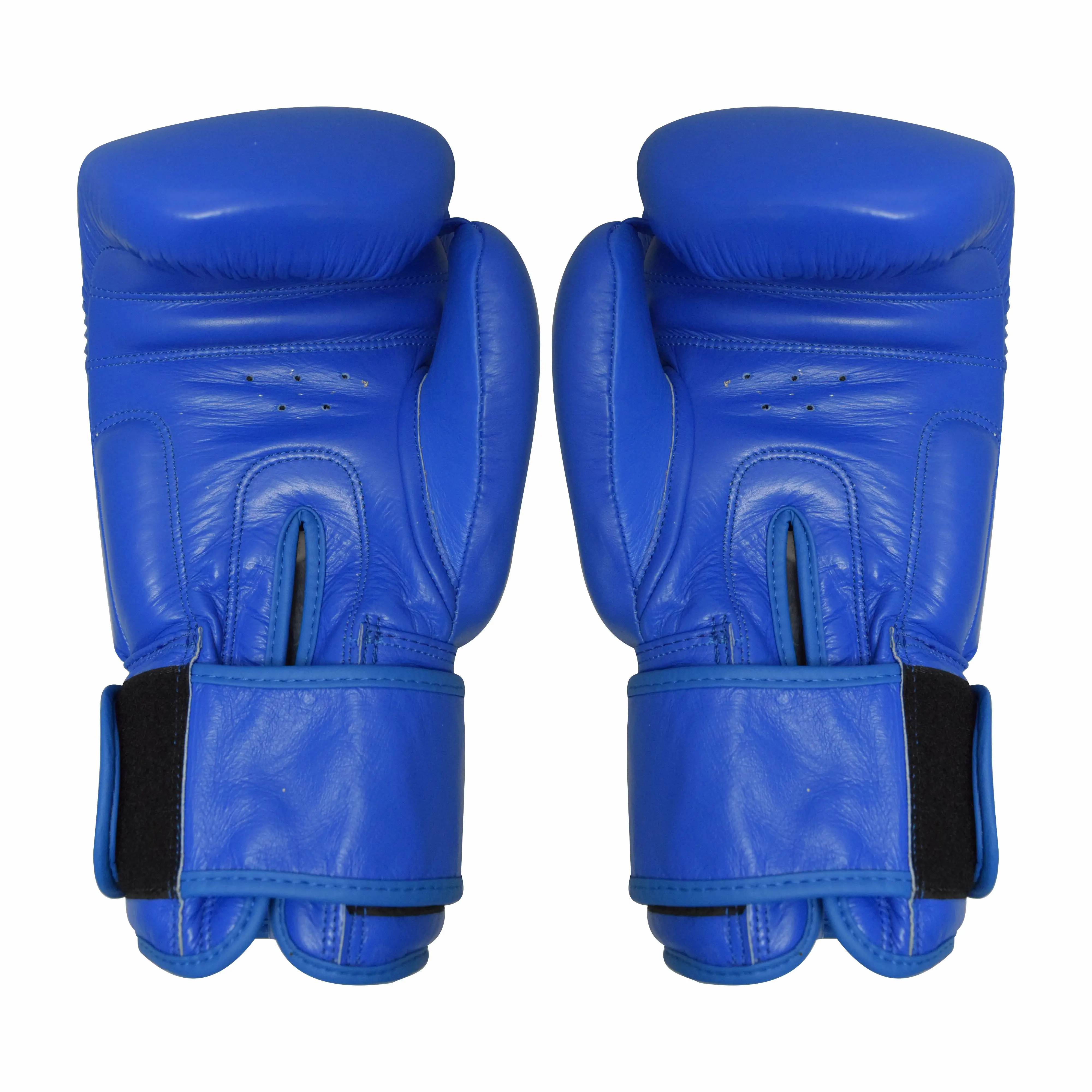 Высококачественные Профессиональные Стильные тренировочные боксерские перчатки из воловьей кожи с застежкой-липучкой лучшие синие мешки