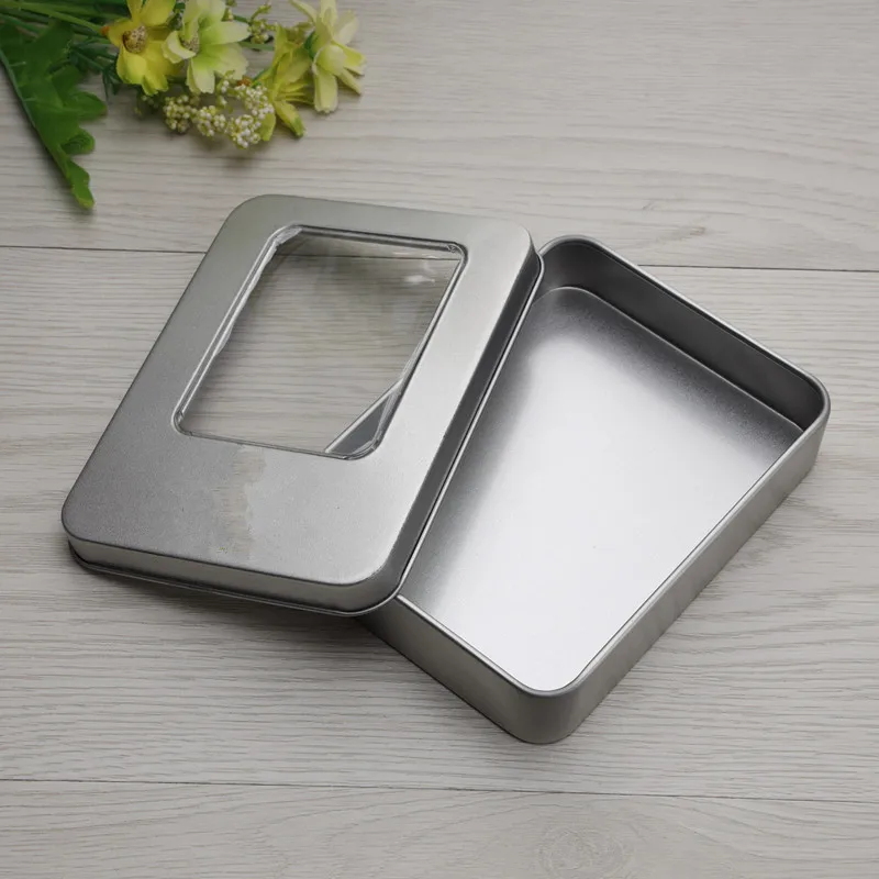 Жестяная коробка с окошком из ПВХ