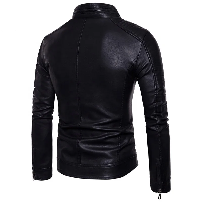 
Latest Design Custom Made Genuine Sheepskin Men Leather Jacket 