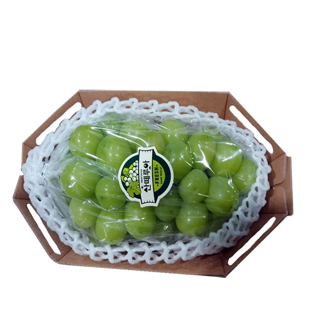  Оптовая цена K-Fresh Корейская свежая еда сияющая Мускат зеленая саженца Виноград фрукты с высоким содержанием сахара и хорошим
