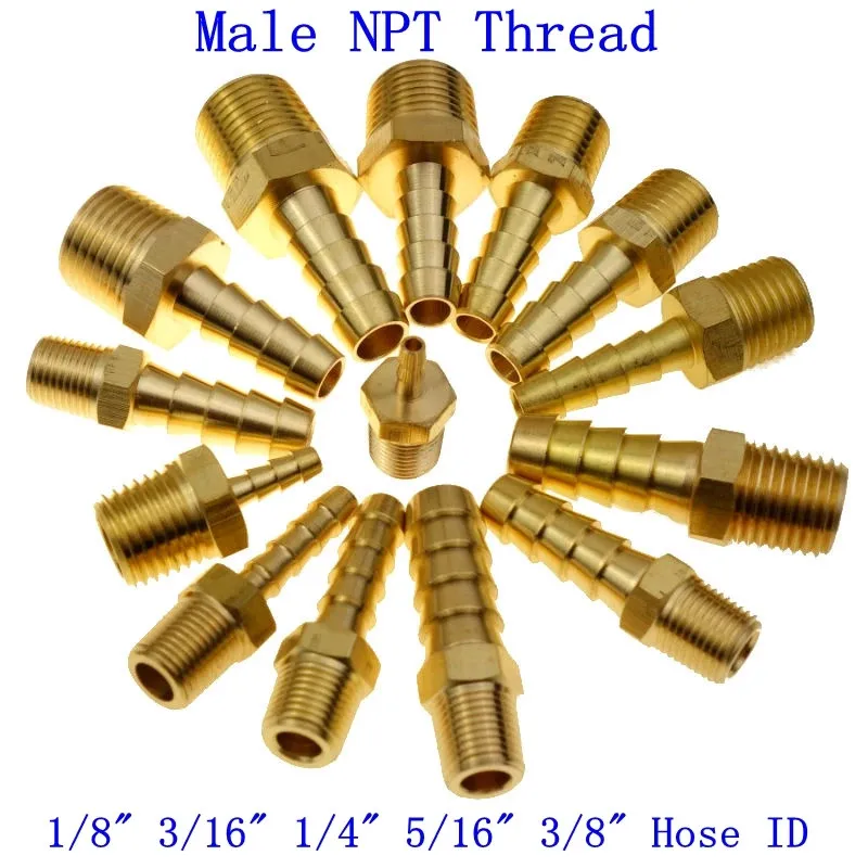 Male Female Threaded Pipe Nozzle Fittings Connector Brass Garden Hose End Fitting