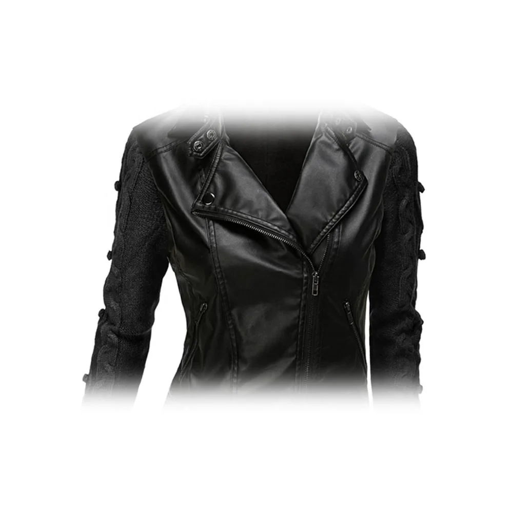 ladies and women Leather jacket black real fashion leather women genuine leather jacket
