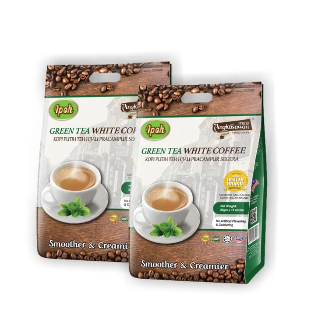 Вкусный белый кофе, зеленый чай, ароматизатор мгновенного приготовления Angkasawan, популярный бренд Малайзия