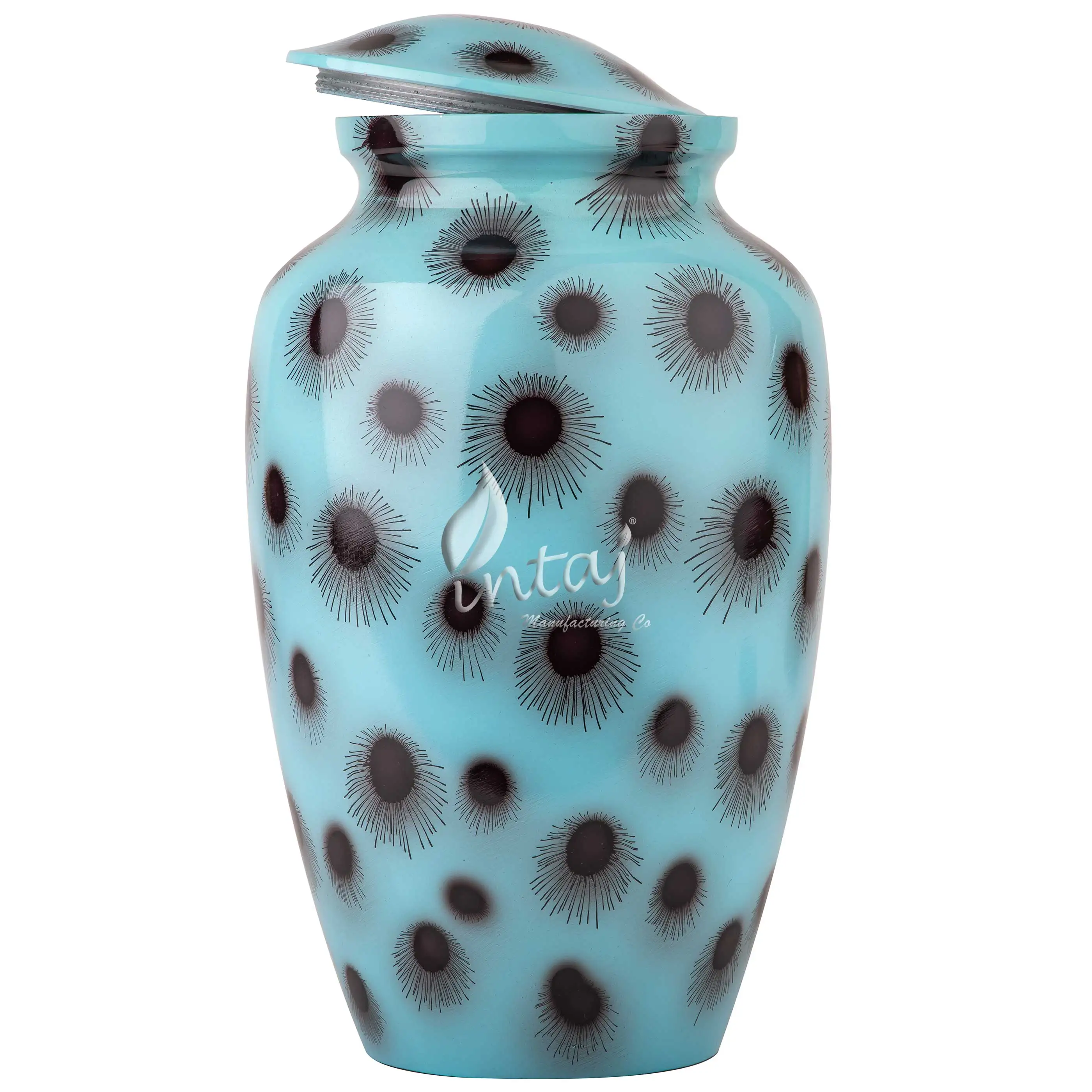 Floral print  Cremation Urns for Human Ashes - Adult Large Funeral Urns Handcrafted - STAR INDIA CRAFT