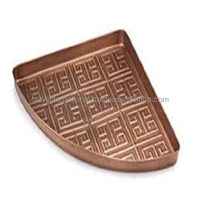 Grey color powder coated embossed design boot tray for living room