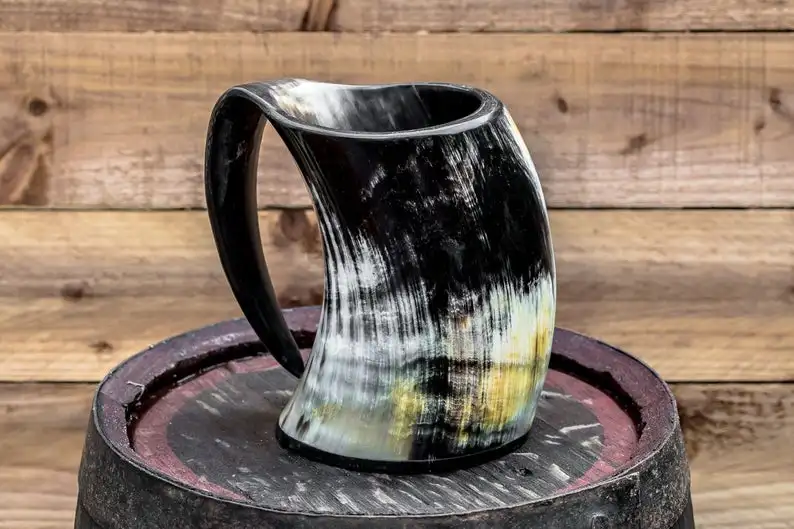 Viking Drinking Horn Mugs Beer Wine Mead Medieval Drinking Horn Mug