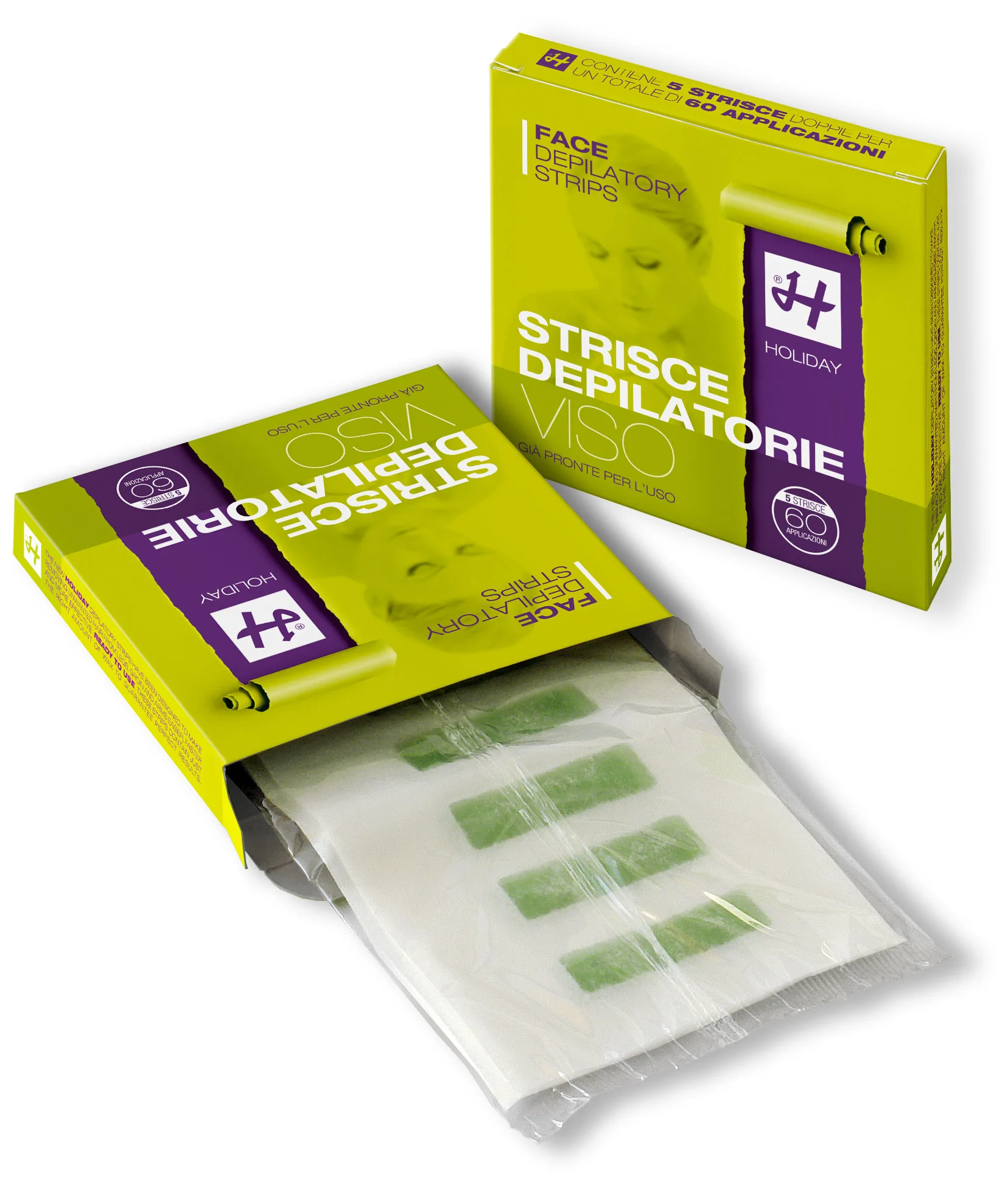 Wholesale Painless Disposable Eyebrow Waxing strips Lips cold Hair Removal Facial Wax Strips Made In Italy