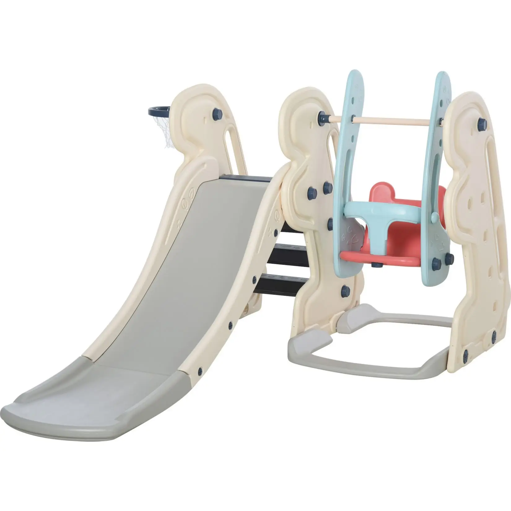 Wholesale Cute Design Hot Sale 3In1 Playground Set Slide Swing Outdoor Children Swing And Slide Set Plastic