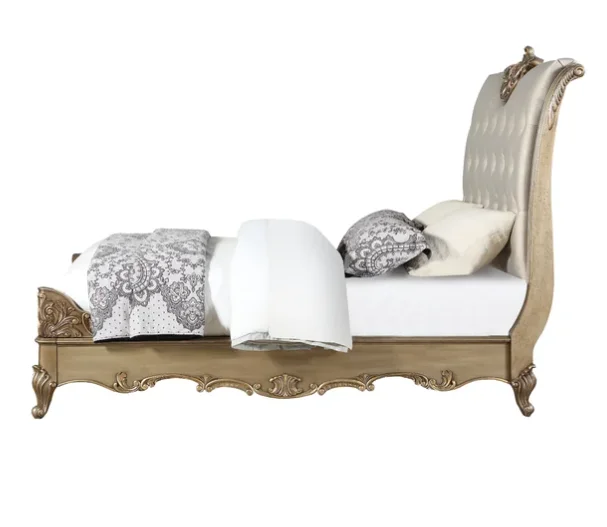 Luxury European Master Bedroom Ebony Color 1.5 1.8m Double Bed Solid Wood Height Box Bed Solid Wood Bed Frame