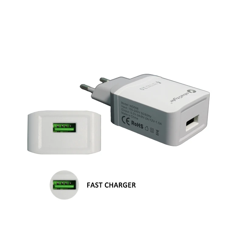 New Arrivals QC3.0 3.0A USB Phone Charger Travel Charger Wall Charger for Mobile Phone