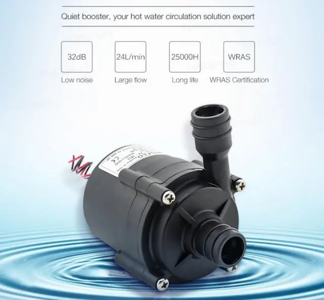 DC centrifugal brushless electric water heater booster pump 20L/min(3 phase motor,long lifetime)