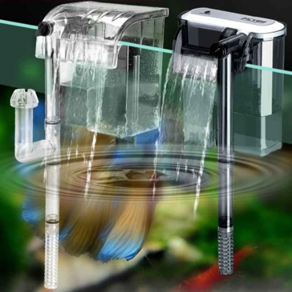 Аквариумный фильтр, подвесной аквариумный фильтр с поверхностным скиммером для аквариума менее 5 галлонов