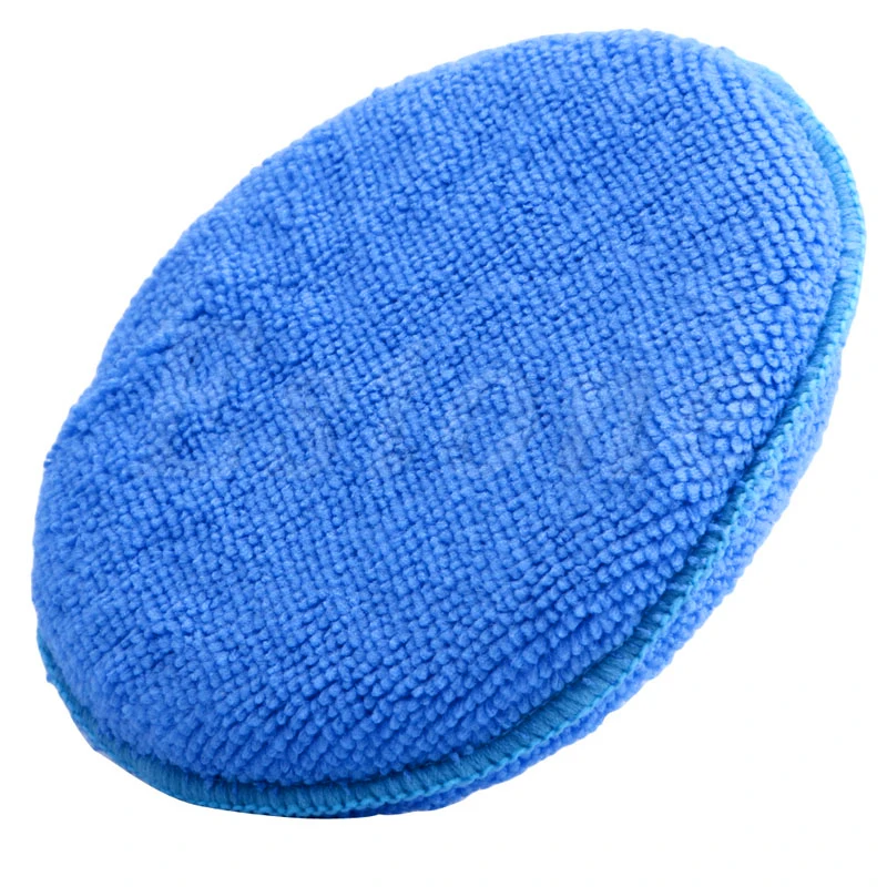 KOREAN MICROFIBER CAR WAXING APPLICATOR PAD 13DIA Hard Overlock Sewing High Density cost-effective