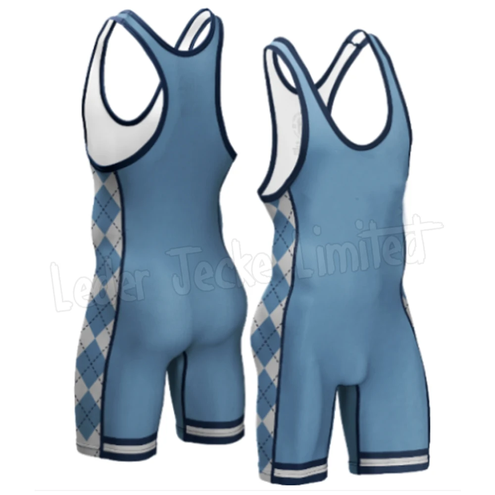 Wholesale Best Cheap Sports Team 100 Polyester Customized Logo Full Sublimated New Design wrestling singlets Men Sublimation OEM