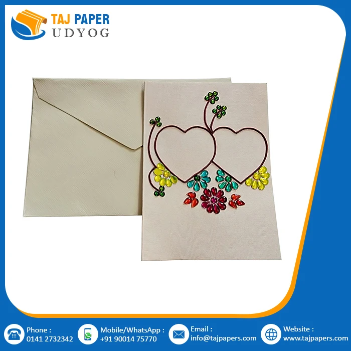 Handmade Cottan Paper New Year Christmas Festival Occassion Greeting Cards Custom Design High Quality Paper Greeting Cards