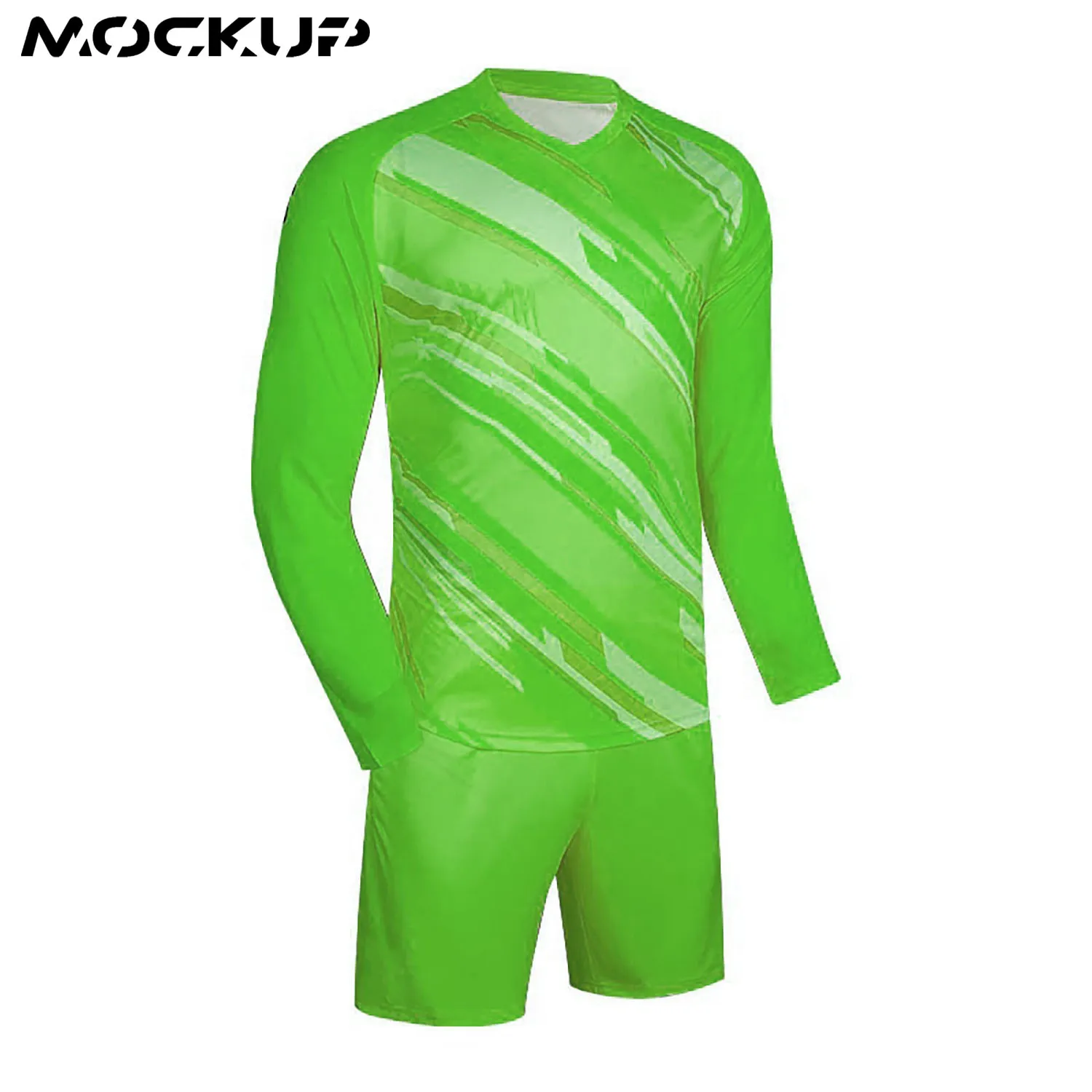 Custom Football Jerseys Goalkeeper Jersey Men Long Sleeve Football Uniform Soccer Shorts Protector.