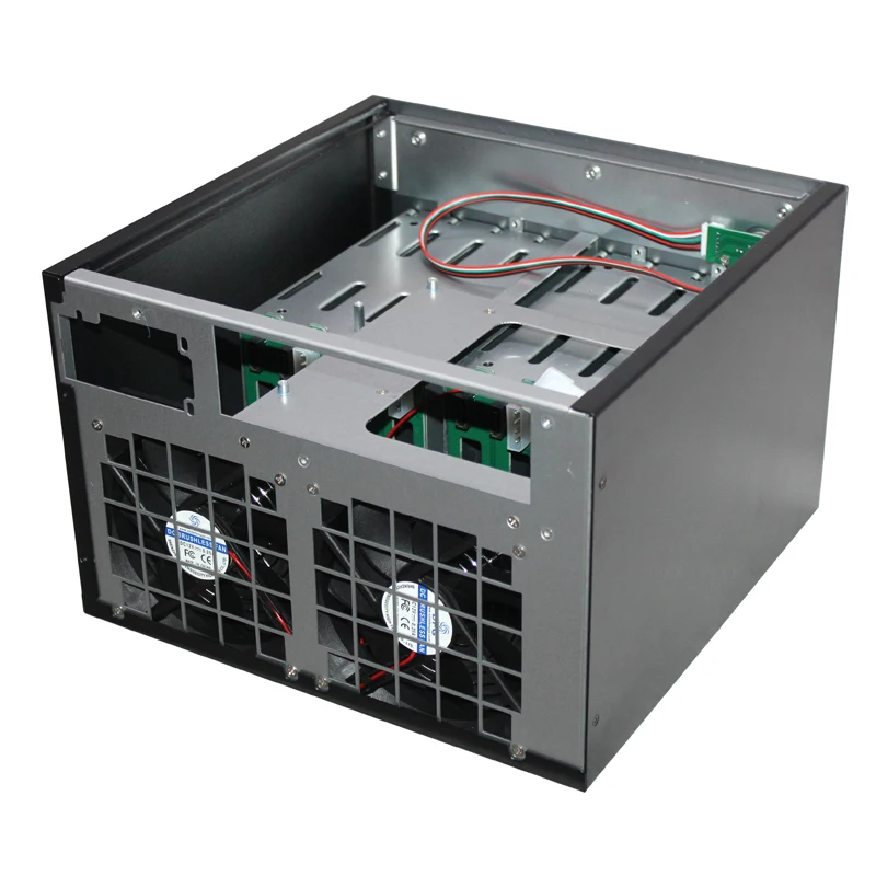 Корпус 8 отсеков MINI ITX NAS с охлаждающими вентиляторами