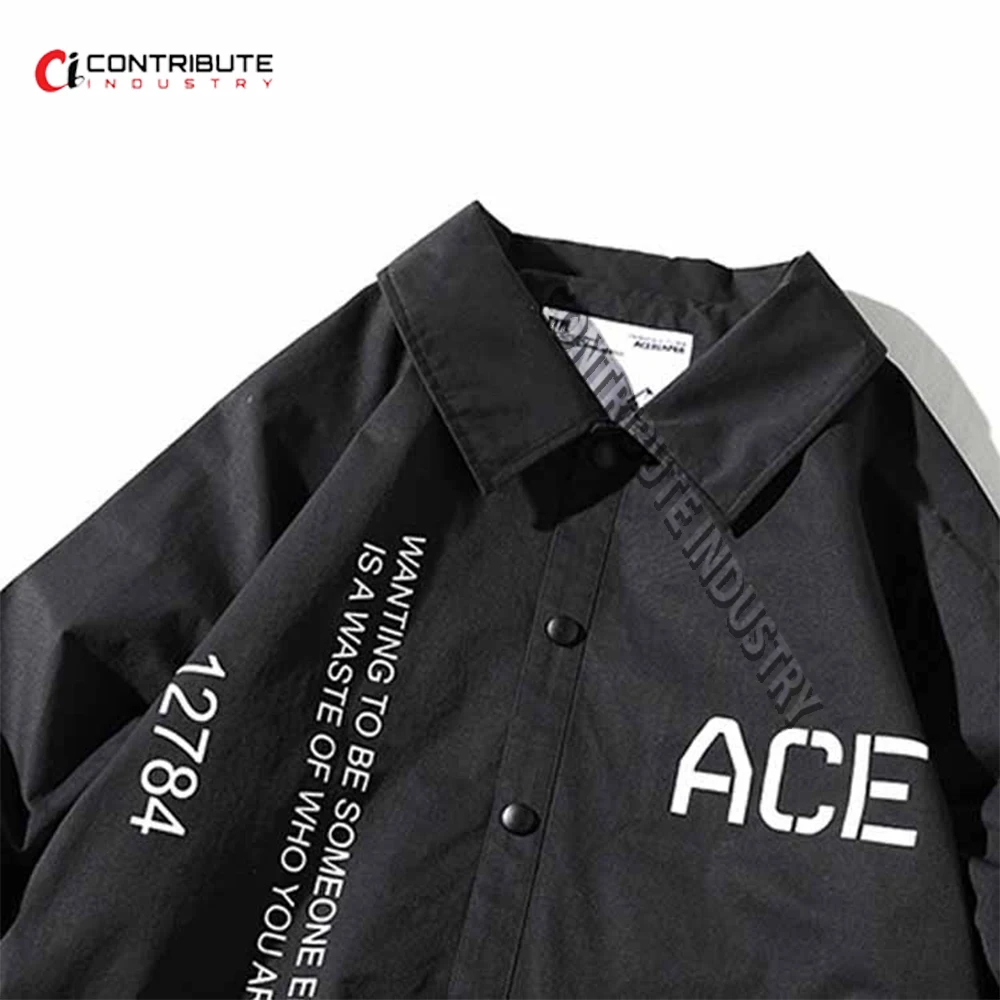 Модная ветронепроницаемая нейлоновая ветровка с длинным рукавом от производителя Varsity Leader Coach куртки для мужчин логотипом