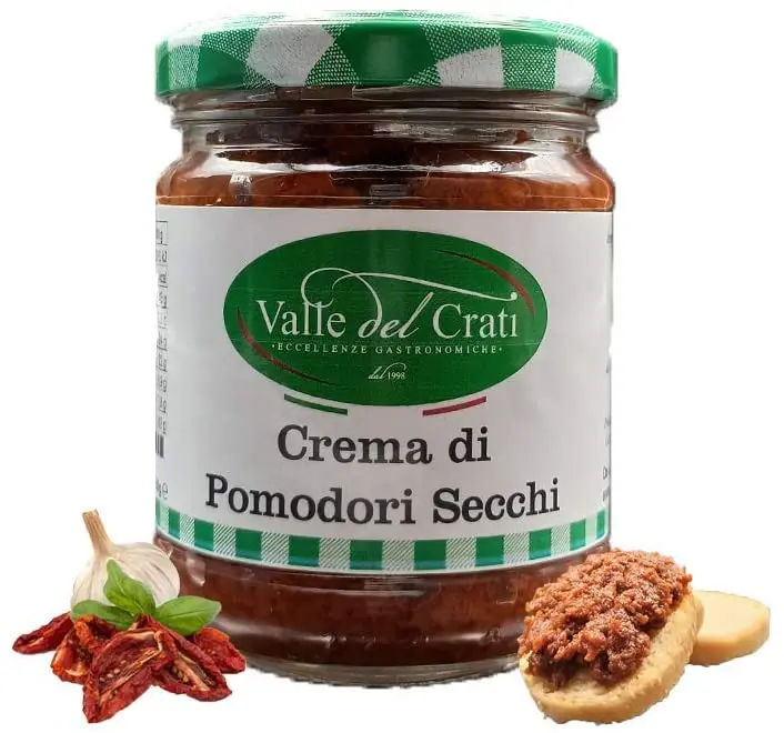 Dried Tomato Cream | Italian Dried Tomato Spread with Shredded Spices in Olive Oil | 180 gr